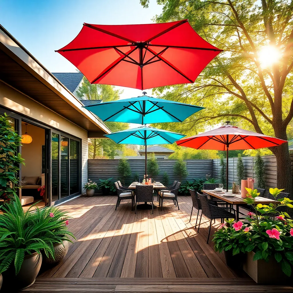 Incorporate UV-Resistant Umbrellas