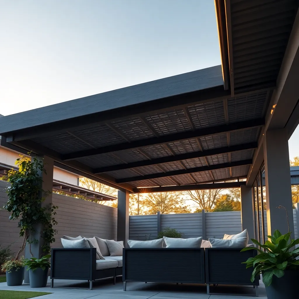 Louvered Roofs for Adjustable Shade