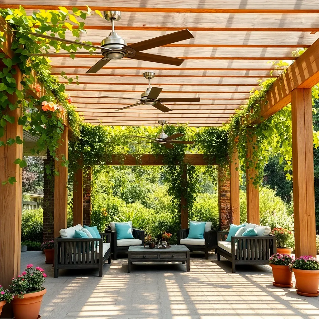 Mount Shade-Providing Pergola Fans