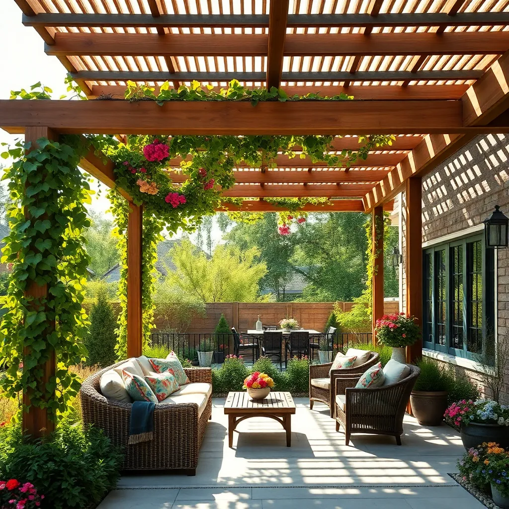Incorporate Pergola with Climbing Vines