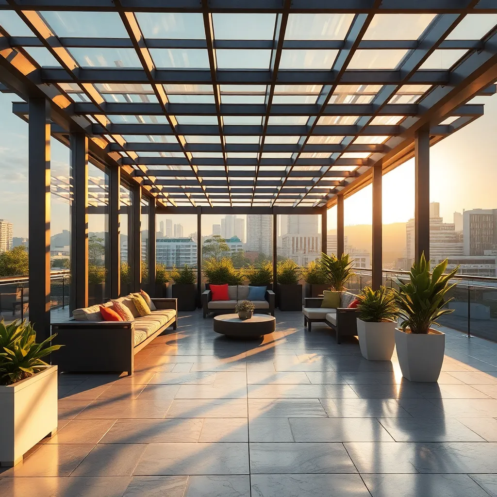 Contemporary Urban Nook (Glass Panels & Reflective Surfaces)