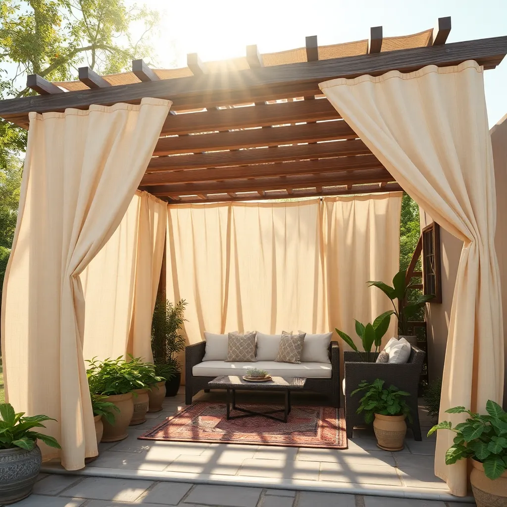 Hang Outdoor Curtains for Privacy