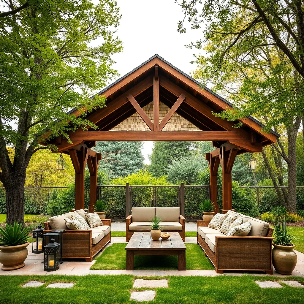 Build Rustic Wooden Pavilions