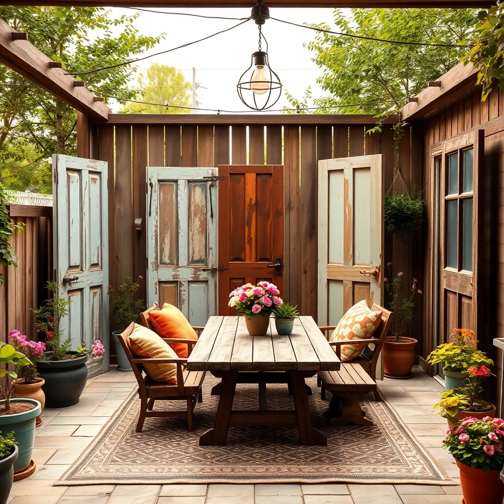 Employ Old Doors as Windbreaks