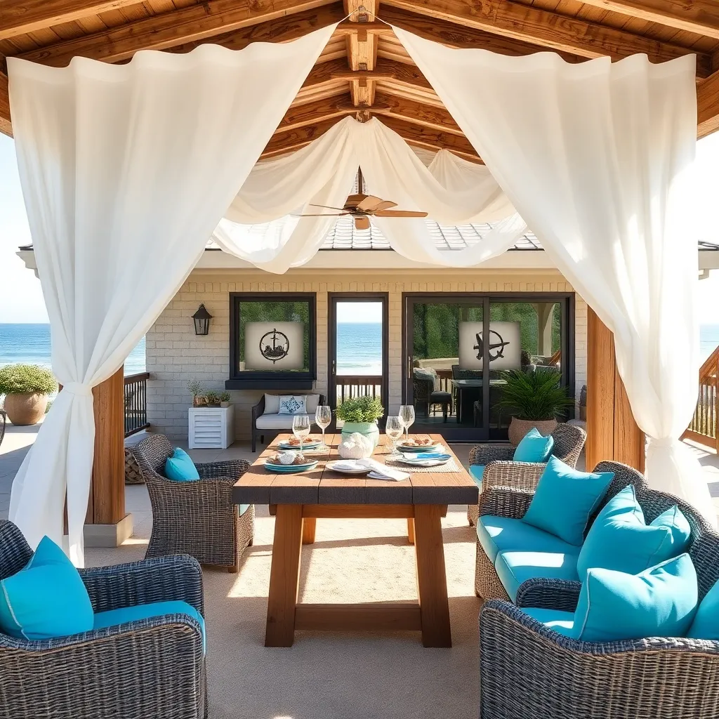 Coastal Breeze Canopy (Weathered Wood & Nautical Decor)