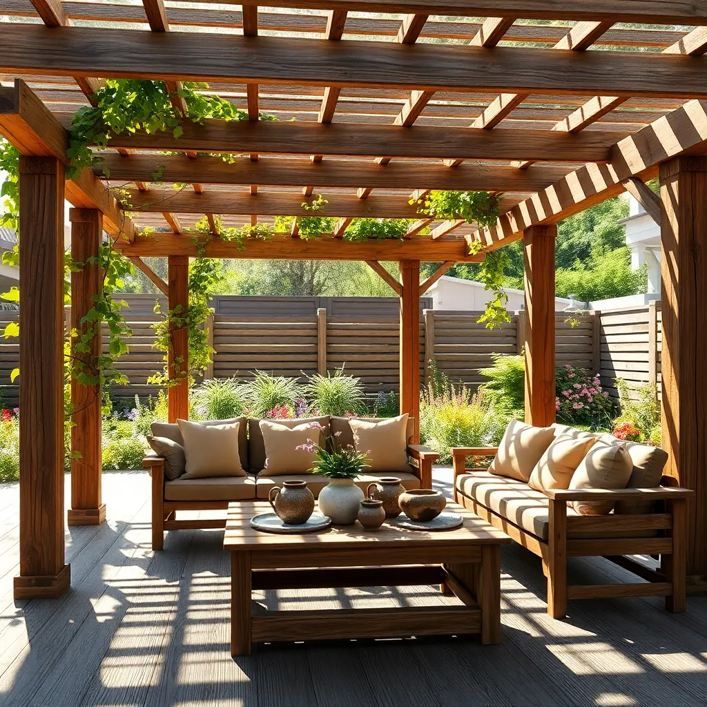 Rustic Charm Pergola (Reclaimed Barn Wood)