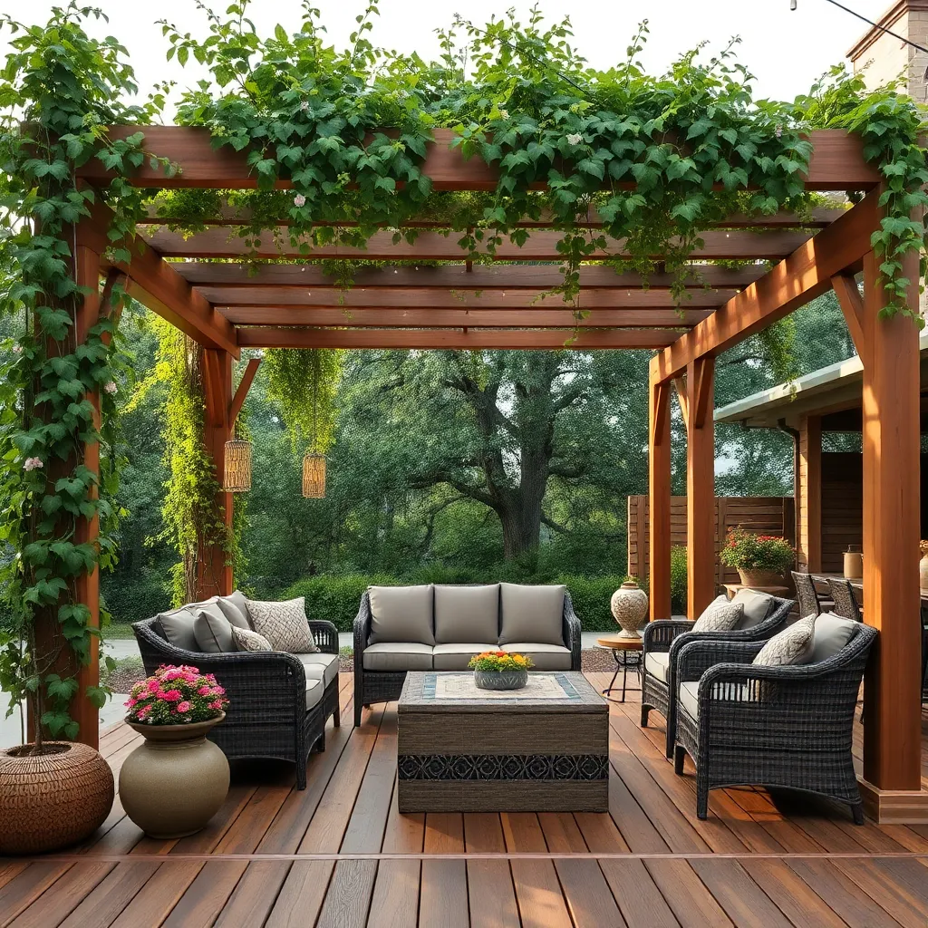 Utilize Pergolas with Climbing Vines