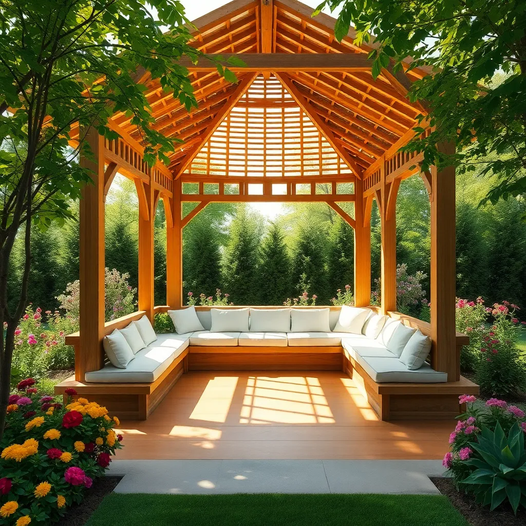 Build a Gazebo with Built-in Seating
