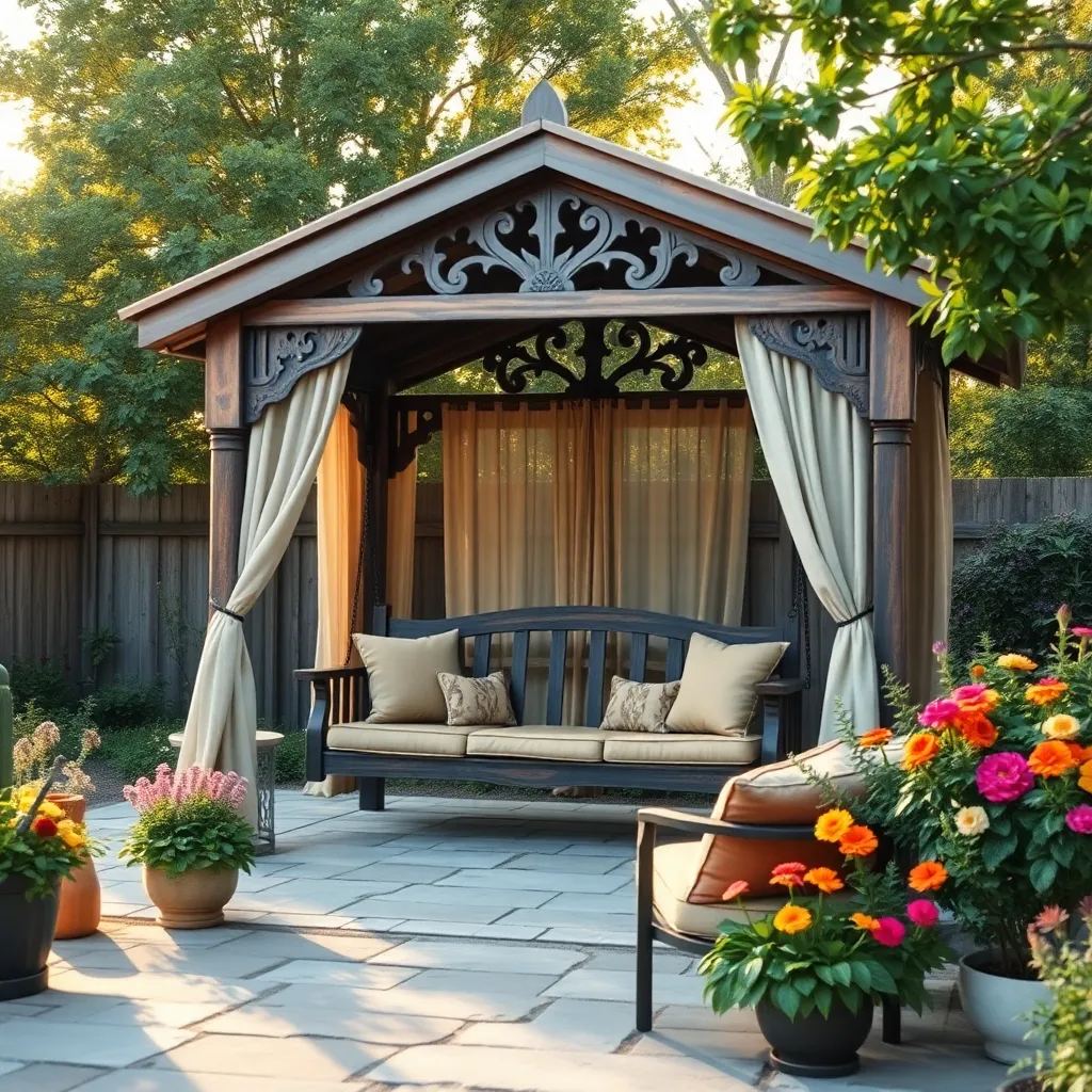 Design a Swinging Bench Pavilion