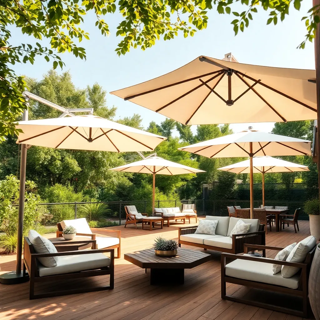 Fit Solar-Powered Umbrellas for Shade