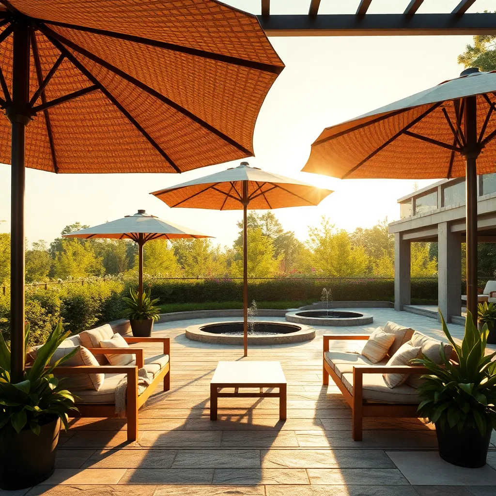 Install Freestanding Umbrellas