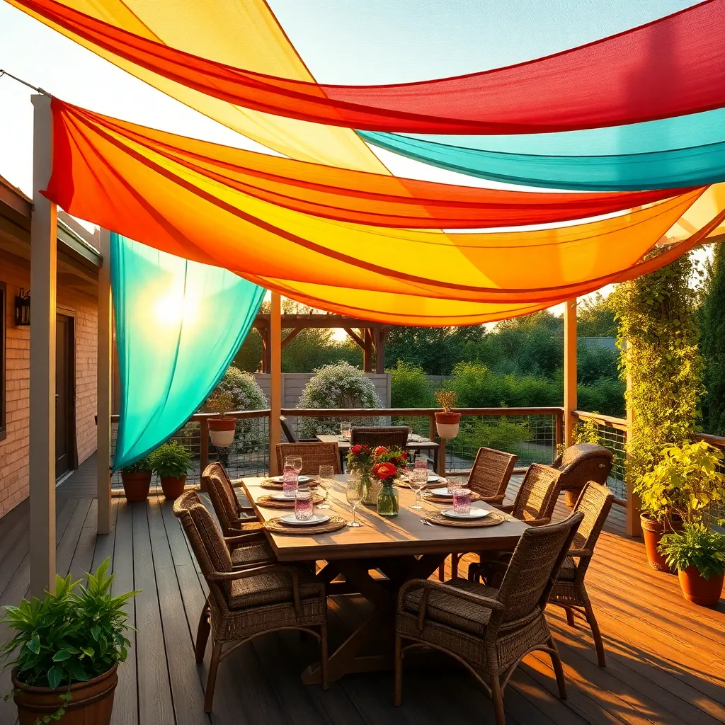 Employ Colorful Fabric Canopies