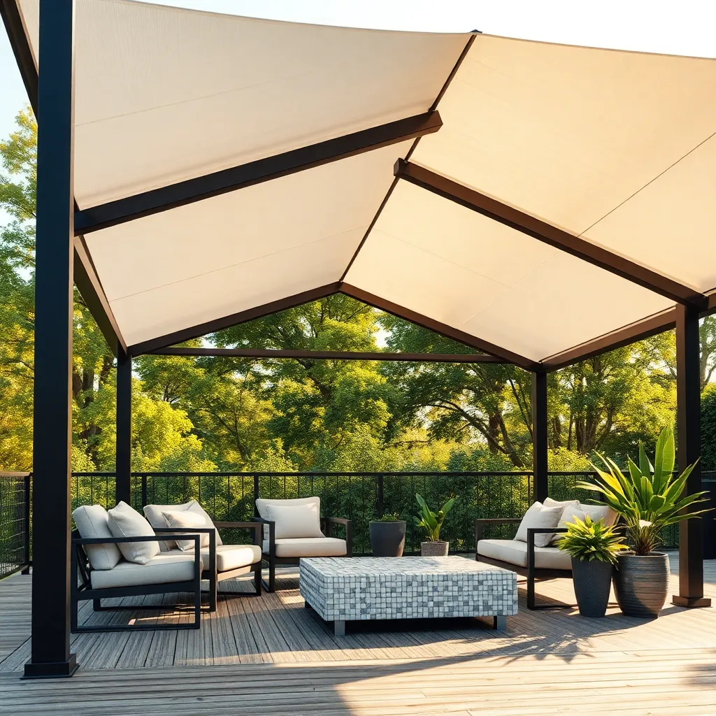 Erecting a Modern Metal Frame Cover