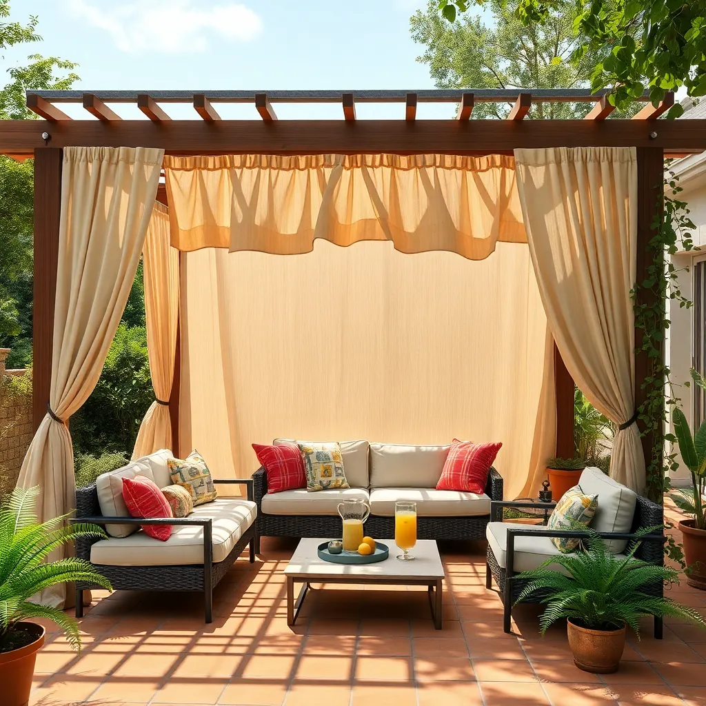 Hang Weatherproof Curtains for Shade
