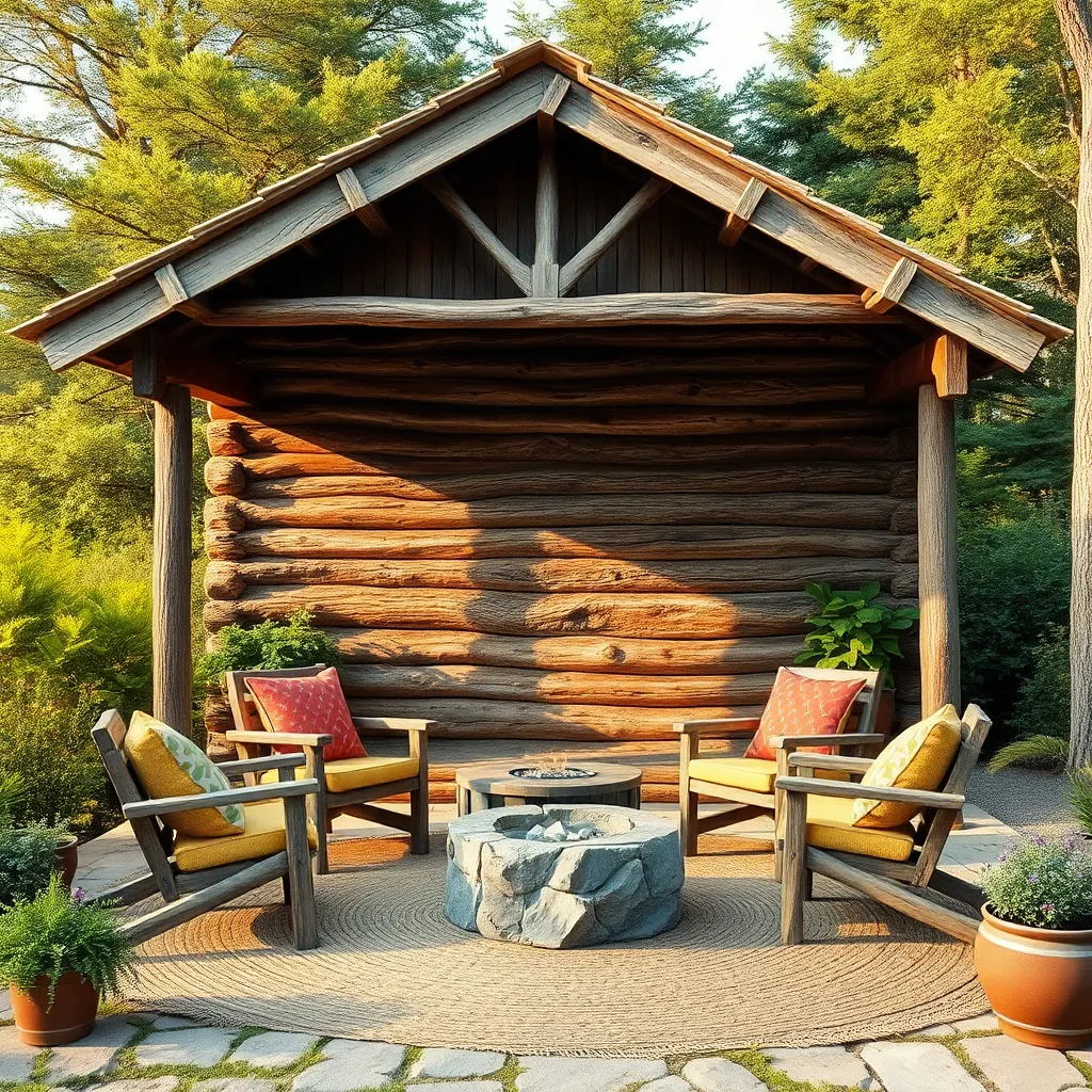 Craft a Rustic Log Shelter