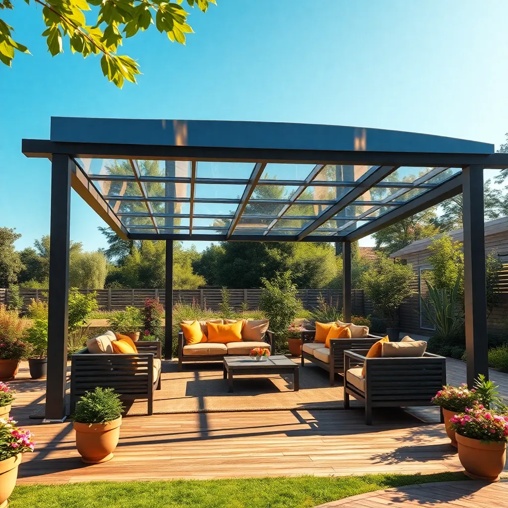 Hybrid Solar Pergola (Integrated Solar Panels)
