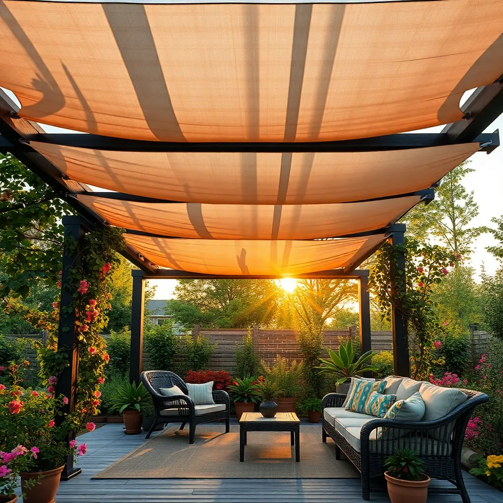 Place Tensioned Shade Cloths