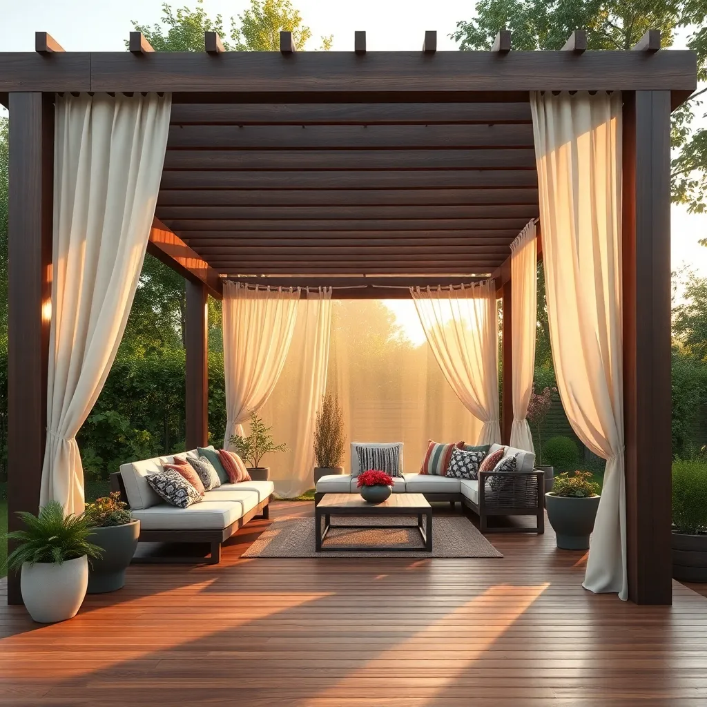 Attach Outdoor Curtains for Privacy