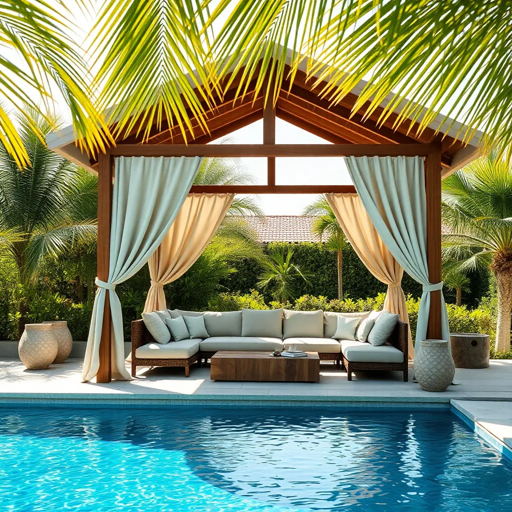 Cabana Shelters: Poolside Comfort