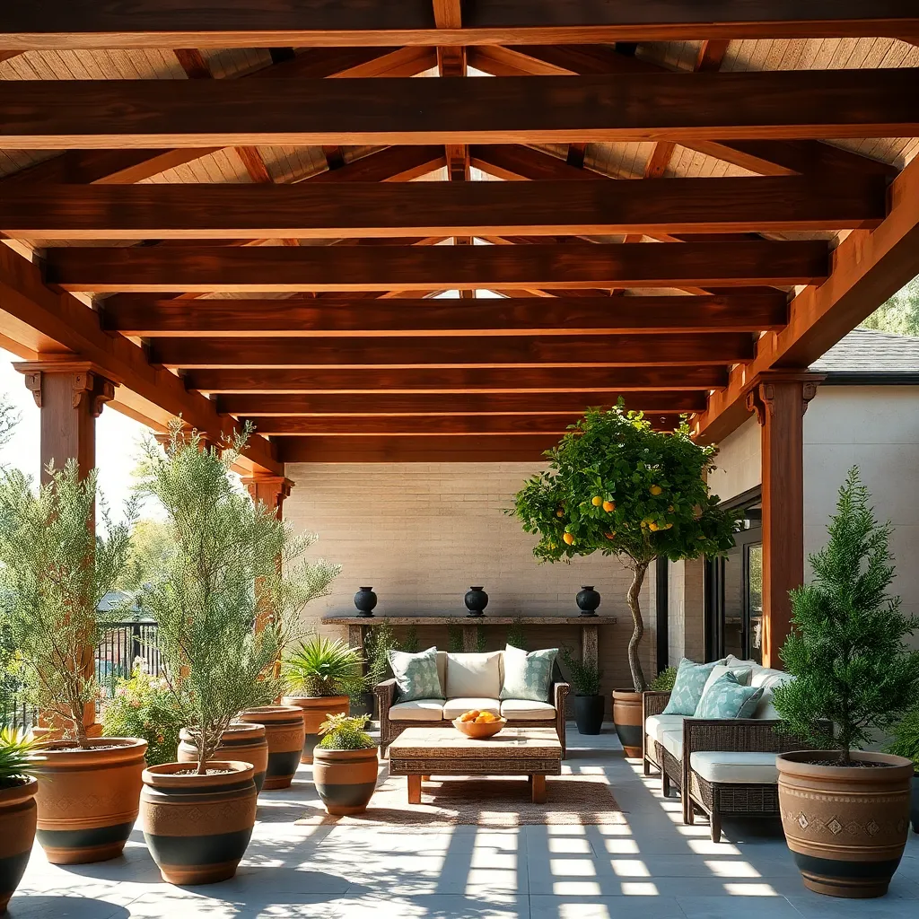 Use Potted Trees for Height