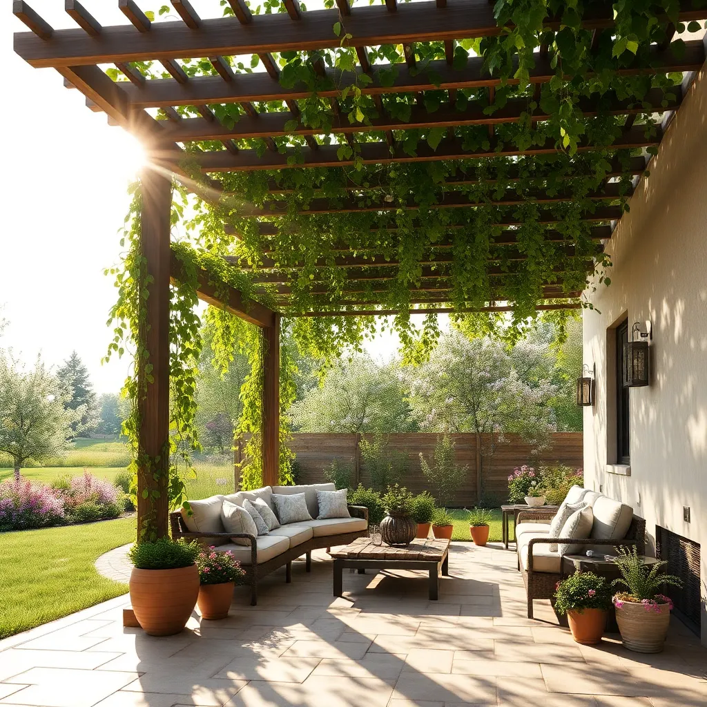 Create Pergola with Climbing Vines