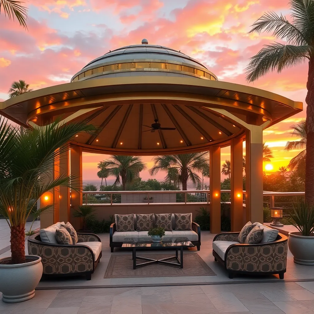 Art Deco Pavilion (Bold Patterns & Glossy Finishes)